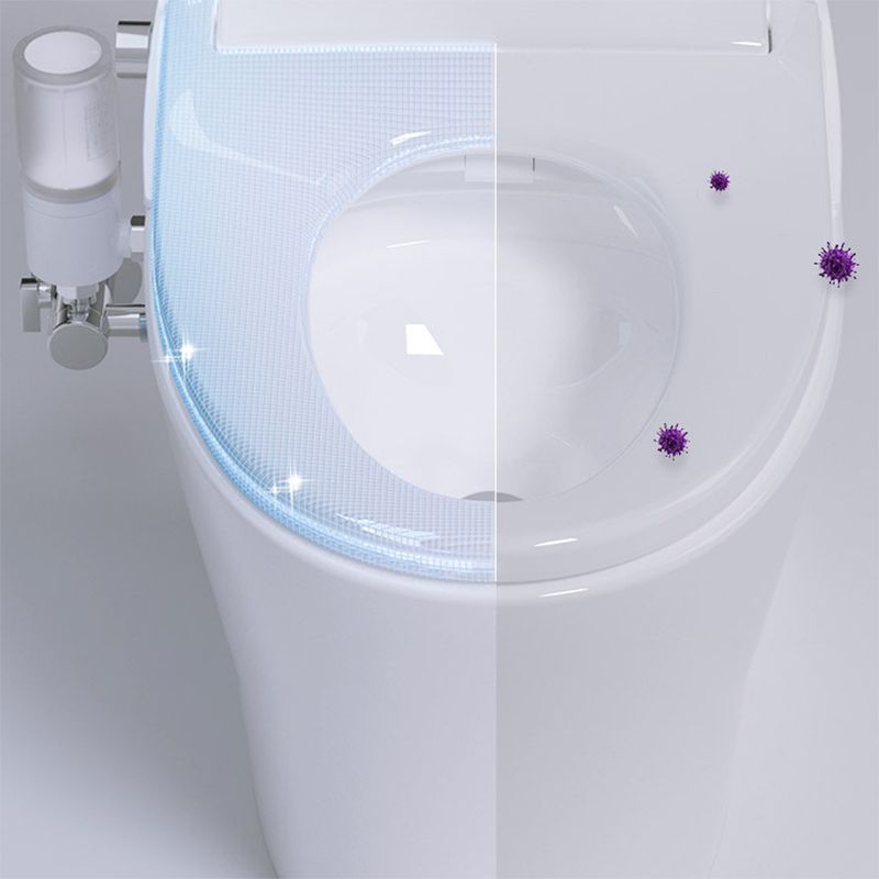 Contemporary White Foot Sensor Ceramic Temperature Control Smart Bidet Clearhalo 'Bathroom Remodel & Bathroom Fixtures' 'Bidets' 'Home Improvement' 'home_improvement' 'home_improvement_bidets' 'Toilets & Bidets' 1200x1200_2c78cd8f-7300-46d1-b66a-81228ea45df8