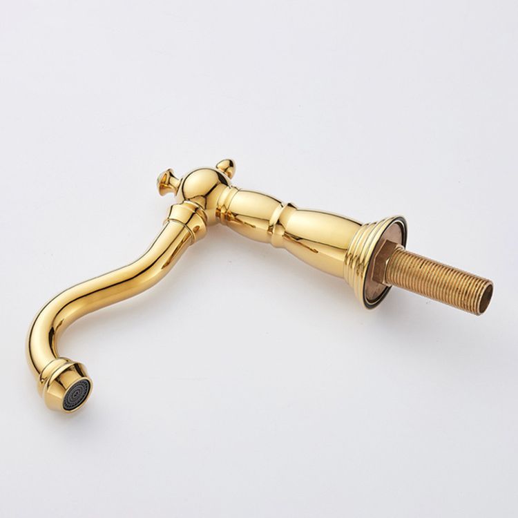 European Style Widespread Basin Faucet Brass 2 Handle Bathroom Vessel Faucet with Hoses Clearhalo 'Bathroom Remodel & Bathroom Fixtures' 'Bathroom Sink Faucets' 'Bathroom Sinks & Faucet Components' 'bathroom_sink_faucets' 'Home Improvement' 'home_improvement' 'home_improvement_bathroom_sink_faucets' 1200x1200_2c8e753b-f675-492c-be09-7e81f946deb6