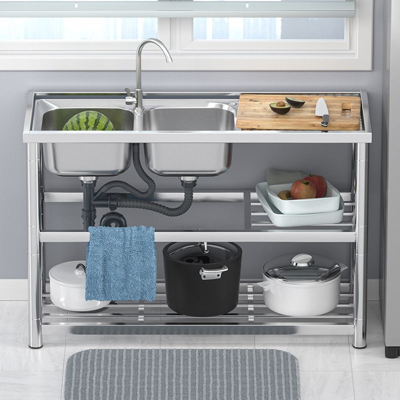 Modern Workstation Ledge Stainless Steel with Accessories and Faucet Workstation Clearhalo 'Home Improvement' 'home_improvement' 'home_improvement_kitchen_sinks' 'Kitchen Remodel & Kitchen Fixtures' 'Kitchen Sinks & Faucet Components' 'Kitchen Sinks' 'kitchen_sinks' 1200x1200_2ca2719d-ce41-4436-84c0-28867a90c4d0