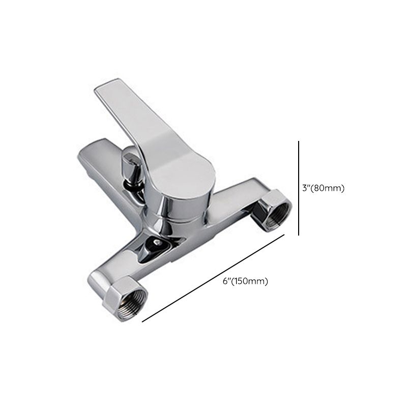 Modern Silver Tub Spout One Handle and Two Hole Brass Wall Mounted Faucet Clearhalo 'Bathroom Remodel & Bathroom Fixtures' 'Bathtub Faucets' 'bathtub_faucets' 'Home Improvement' 'home_improvement' 'home_improvement_bathtub_faucets' 1200x1200_2ca91870-3dd6-4edd-9689-88f6230c230d