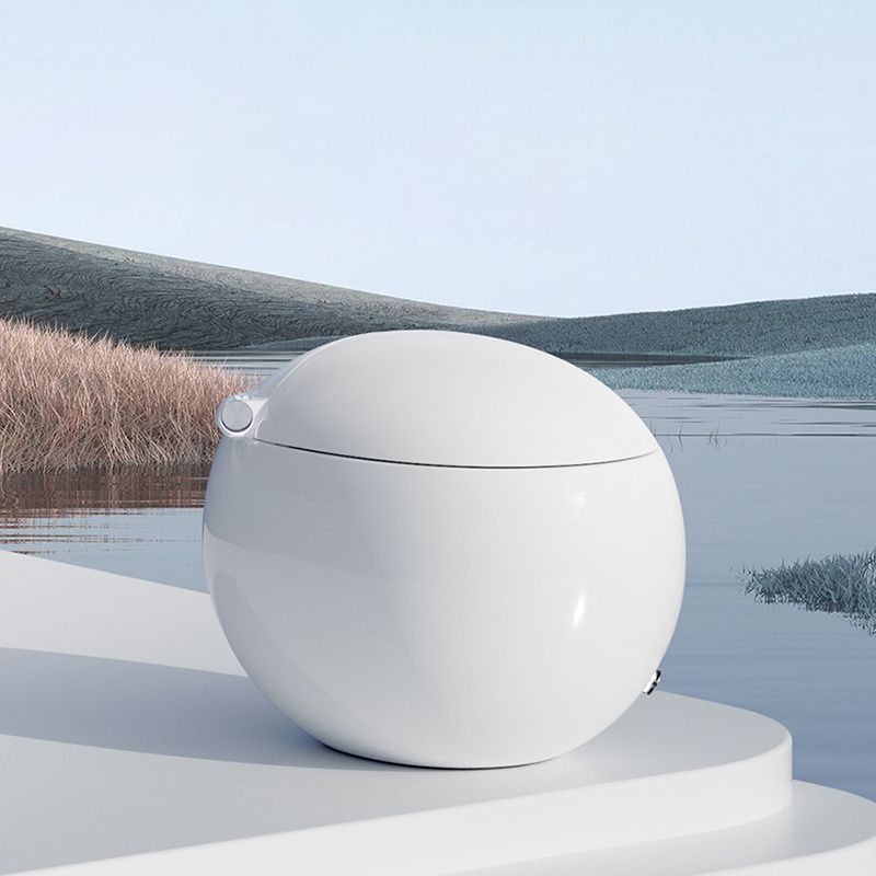 21.25" High White Round Bidet with Heated Seat Ceramic Floor Mount Bidet Clearhalo 'Bathroom Remodel & Bathroom Fixtures' 'Bidets' 'Home Improvement' 'home_improvement' 'home_improvement_bidets' 'Toilets & Bidets' 1200x1200_2cad3022-8cab-4247-afe3-00b1e4011e0f