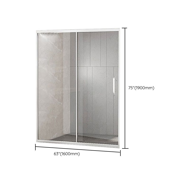 Single Sliding Framed 74.8" H Shower Bath Door Modern Tempered Shower Door Clearhalo 'Bathroom Remodel & Bathroom Fixtures' 'Home Improvement' 'home_improvement' 'home_improvement_shower_tub_doors' 'Shower and Tub Doors' 'shower_tub_doors' 'Showers & Bathtubs' 1200x1200_2cc08462-35c6-410b-a1dc-d2fc87b22709