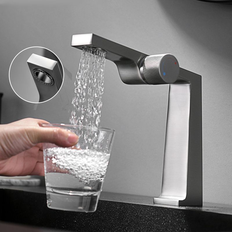 Contemporary Vessel Sink Bathroom Faucet Knob Handle Low Arc Vessel Sink Faucet Clearhalo 'Bathroom Remodel & Bathroom Fixtures' 'Bathroom Sink Faucets' 'Bathroom Sinks & Faucet Components' 'bathroom_sink_faucets' 'Home Improvement' 'home_improvement' 'home_improvement_bathroom_sink_faucets' 1200x1200_2cc8f895-5ce7-4416-9518-cdde31f0bd6d