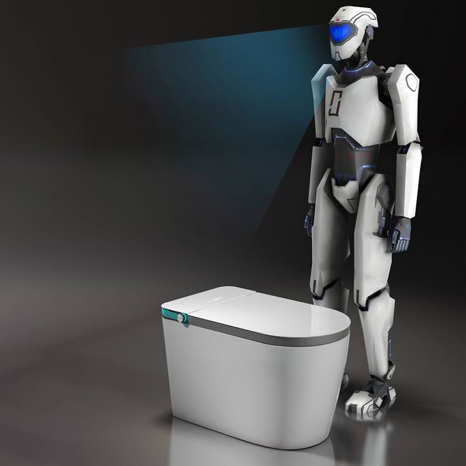 Modern Heated Seat Toilet Bowl Floor Mount Skirted Toilet with Toilet Seat Clearhalo 'Bathroom Remodel & Bathroom Fixtures' 'Home Improvement' 'home_improvement' 'home_improvement_toilets' 'Toilets & Bidets' 'Toilets' 1200x1200_2cd2cc86-26e3-48fa-a10a-41725ef42b5a