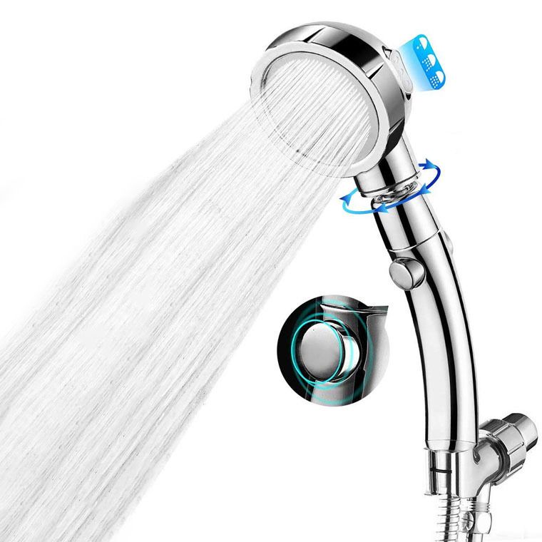 Contemporary Handheld Shower Head Silver 3-Spray Patterns Wall-Mount Showerhead Clearhalo 'Bathroom Remodel & Bathroom Fixtures' 'Home Improvement' 'home_improvement' 'home_improvement_shower_heads' 'Shower Heads' 'shower_heads' 'Showers & Bathtubs Plumbing' 'Showers & Bathtubs' 1200x1200_2cd8a4a6-419e-480f-8b24-59cceb03dc73