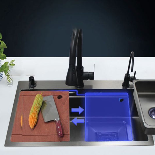 Modern Single Bowl Sink Solid Color Kitchen Sink with Drain Strainer Kit Clearhalo 'Home Improvement' 'home_improvement' 'home_improvement_kitchen_sinks' 'Kitchen Remodel & Kitchen Fixtures' 'Kitchen Sinks & Faucet Components' 'Kitchen Sinks' 'kitchen_sinks' 1200x1200_2ce3eef0-dfe7-4643-9c5f-ca6f93faddb4