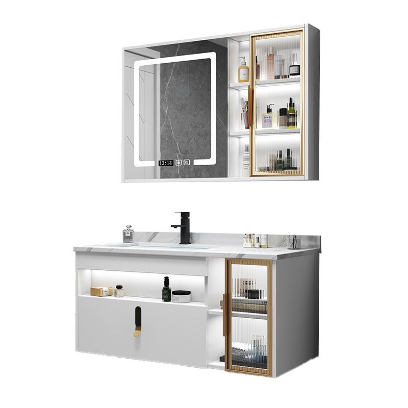 Gorgeous Sink Vanity Wall-Mounted Bathroom Vanity Cabinet with Mirror Cabinet Clearhalo 'Bathroom Remodel & Bathroom Fixtures' 'Bathroom Vanities' 'bathroom_vanities' 'Home Improvement' 'home_improvement' 'home_improvement_bathroom_vanities' 1200x1200_2cfd6580-a81f-424c-8e07-dc45418ce43a
