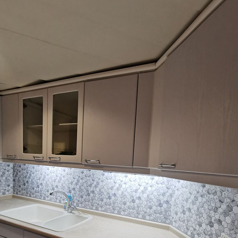 Hexagon Wall Tile Grease Proofing Steel and Pick Kitchen Wallpaper Clearhalo 'Flooring 'Home Improvement' 'home_improvement' 'home_improvement_peel_stick_blacksplash' 'Peel & Stick Backsplash Tile' 'peel_stick_blacksplash' 'Walls & Ceilings' Walls and Ceiling' 1200x1200_2d1a5486-a112-491b-97c4-a0b0970d82b2