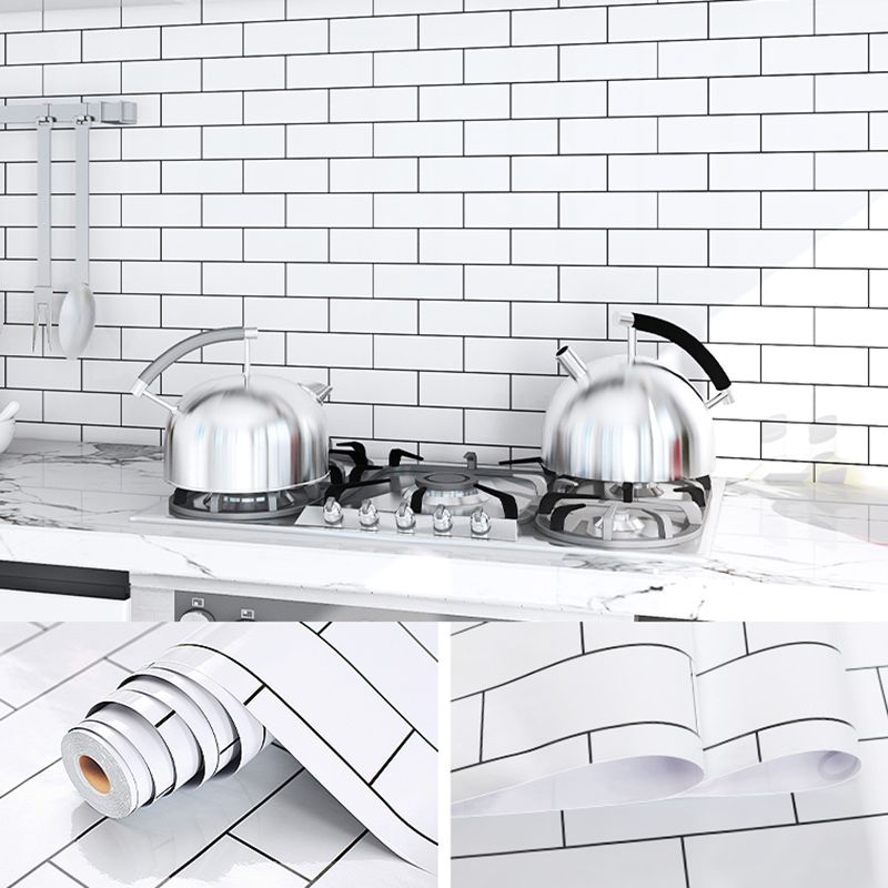 Modern Kitchen Backsplash Wallpaper Plaid Print Peel and Stick Backsplash Tile Clearhalo 'Flooring 'Home Improvement' 'home_improvement' 'home_improvement_peel_stick_blacksplash' 'Peel & Stick Backsplash Tile' 'peel_stick_blacksplash' 'Walls & Ceilings' Walls and Ceiling' 1200x1200_2d1cc7c3-596c-46dc-9fb1-c8b9ec9514fc