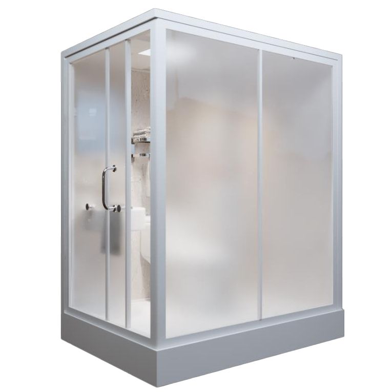 Rectangle Tempered Glass Shower Stall Semi-Frameless Shower Stall Clearhalo 'Bathroom Remodel & Bathroom Fixtures' 'Home Improvement' 'home_improvement' 'home_improvement_shower_stalls_enclosures' 'Shower Stalls & Enclosures' 'shower_stalls_enclosures' 'Showers & Bathtubs' 1200x1200_2d2348a8-b40b-4d39-97bf-da097a7ecff0