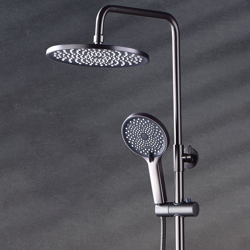 Contemporary Round and Square Shower System Wall Mounted Shower Set Clearhalo 'Bathroom Remodel & Bathroom Fixtures' 'Home Improvement' 'home_improvement' 'home_improvement_shower_faucets' 'Shower Faucets & Systems' 'shower_faucets' 'Showers & Bathtubs Plumbing' 'Showers & Bathtubs' 1200x1200_2d2dd594-c274-4429-aa01-00e9377ca49e