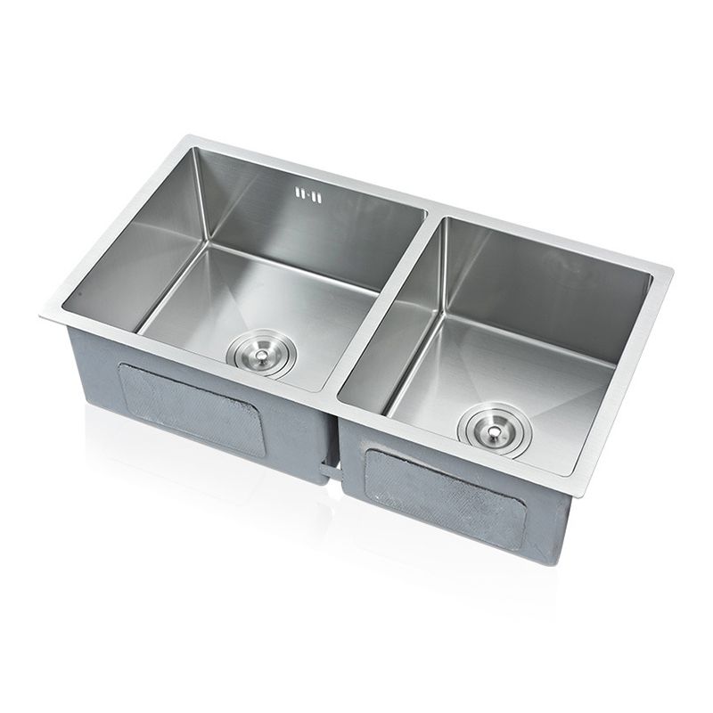 Modern Kitchen Sink Stainless Steel Double Sink with Drain Assembly Workstation Sink Clearhalo 'Home Improvement' 'home_improvement' 'home_improvement_kitchen_sinks' 'Kitchen Remodel & Kitchen Fixtures' 'Kitchen Sinks & Faucet Components' 'Kitchen Sinks' 'kitchen_sinks' 1200x1200_2d4551f7-5eda-48f7-9502-669494915743