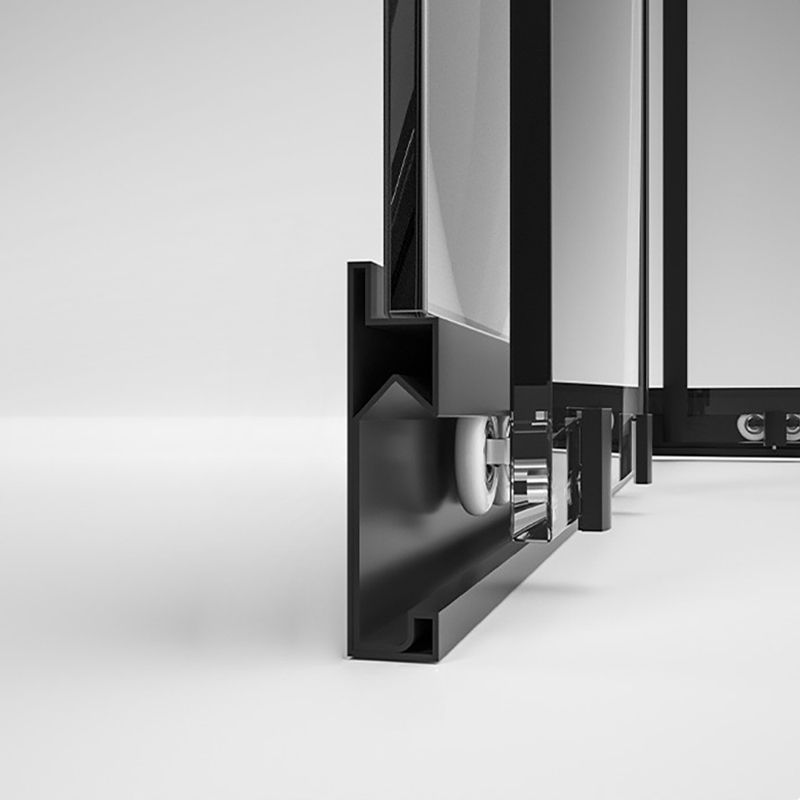 Shower Enclosure Black Hinged Corner Square Clear Shower Stall Clearhalo 'Bathroom Remodel & Bathroom Fixtures' 'Home Improvement' 'home_improvement' 'home_improvement_shower_stalls_enclosures' 'Shower Stalls & Enclosures' 'shower_stalls_enclosures' 'Showers & Bathtubs' 1200x1200_2d4a5906-8e85-46ec-b300-fe505a8cc877