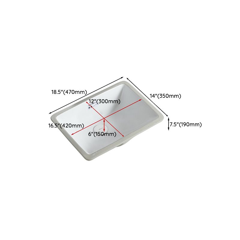 Traditional Undermount Bathroom Sink Porcelain with Overflow and Drain Assembly Basin Sink Clearhalo 'Bathroom Remodel & Bathroom Fixtures' 'Bathroom Sinks & Faucet Components' 'Bathroom Sinks' 'bathroom_sink' 'Home Improvement' 'home_improvement' 'home_improvement_bathroom_sink' 1200x1200_2d5b82e0-7586-4d74-8c54-b9097ed63d46