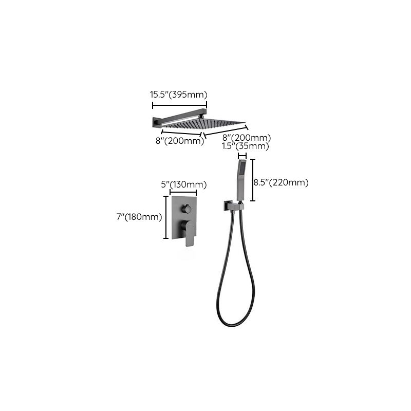 Modern Shower Trim Brass Handheld Shower Head Ceiling Mounted Shower System Clearhalo 'Bathroom Remodel & Bathroom Fixtures' 'Home Improvement' 'home_improvement' 'home_improvement_shower_faucets' 'Shower Faucets & Systems' 'shower_faucets' 'Showers & Bathtubs Plumbing' 'Showers & Bathtubs' 1200x1200_2d69b295-1c64-43c8-a82c-d8665cd2056d