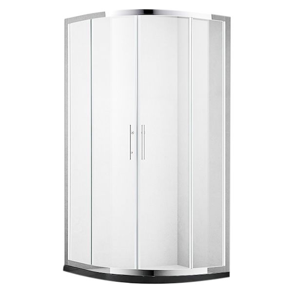 Semi Frameless Shower Door Tempered Double Sliding Shower Bath Door Clearhalo 'Bathroom Remodel & Bathroom Fixtures' 'Home Improvement' 'home_improvement' 'home_improvement_shower_tub_doors' 'Shower and Tub Doors' 'shower_tub_doors' 'Showers & Bathtubs' 1200x1200_2d6cf60c-f627-478f-a059-e6cc919c851b