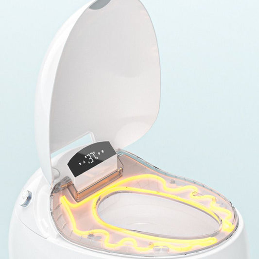 Ceramic White Round with Heated Seat Foot Sensor Floor Standing Bidet Clearhalo 'Bathroom Remodel & Bathroom Fixtures' 'Bidets' 'Home Improvement' 'home_improvement' 'home_improvement_bidets' 'Toilets & Bidets' 1200x1200_2d6df53f-a129-4b22-a3bf-8bce631b6462