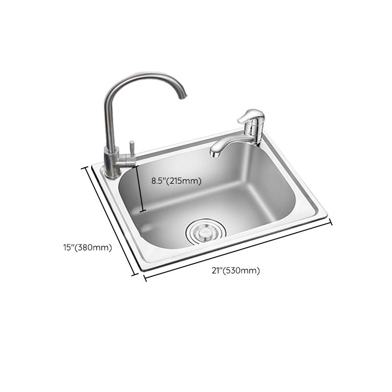 Stainless Steel Sink Drop-In Single Bowl Kitchen Sink with Basket Strainer Clearhalo 'Home Improvement' 'home_improvement' 'home_improvement_kitchen_sinks' 'Kitchen Remodel & Kitchen Fixtures' 'Kitchen Sinks & Faucet Components' 'Kitchen Sinks' 'kitchen_sinks' 1200x1200_2d78ae93-c5da-4b3b-bb74-5969d1ddf737