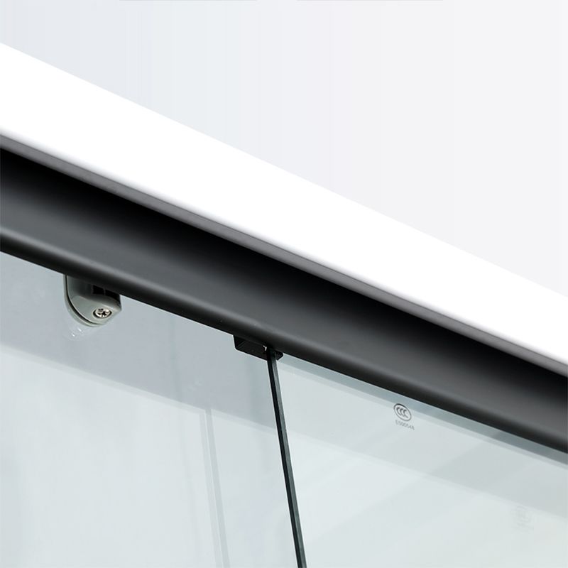 Single Sliding Shower Stall Rectangle Shower Stall with Rain Shower and Light Clearhalo 'Bathroom Remodel & Bathroom Fixtures' 'Home Improvement' 'home_improvement' 'home_improvement_shower_stalls_enclosures' 'Shower Stalls & Enclosures' 'shower_stalls_enclosures' 'Showers & Bathtubs' 1200x1200_2d983da1-6185-44c8-8a33-134efd74aea0