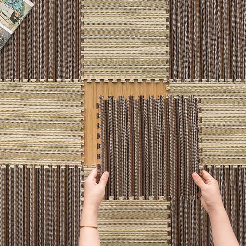 Basic Carpet Tiles Interlocking Stripe Pattern Square Carpet Tiles ...