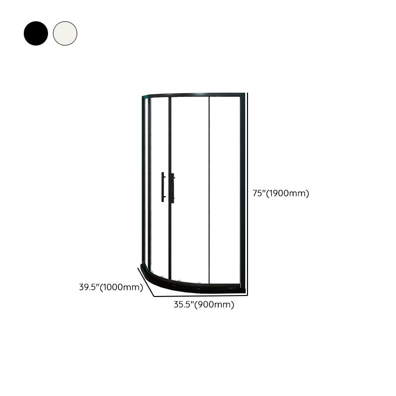 Silver and Black Shower Enclosure Clear Tempered Glass Shower Stall Clearhalo 'Bathroom Remodel & Bathroom Fixtures' 'Home Improvement' 'home_improvement' 'home_improvement_shower_stalls_enclosures' 'Shower Stalls & Enclosures' 'shower_stalls_enclosures' 'Showers & Bathtubs' 1200x1200_2db38500-53ec-4d0d-b102-4af3fd039be8