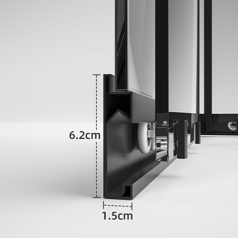 Double Sliding Stainless Steel Shower Enclosure Framed Clear Shower Stall Clearhalo 'Bathroom Remodel & Bathroom Fixtures' 'Home Improvement' 'home_improvement' 'home_improvement_shower_stalls_enclosures' 'Shower Stalls & Enclosures' 'shower_stalls_enclosures' 'Showers & Bathtubs' 1200x1200_2dbf1ee1-38f5-4f73-b089-a7e2f7146f70