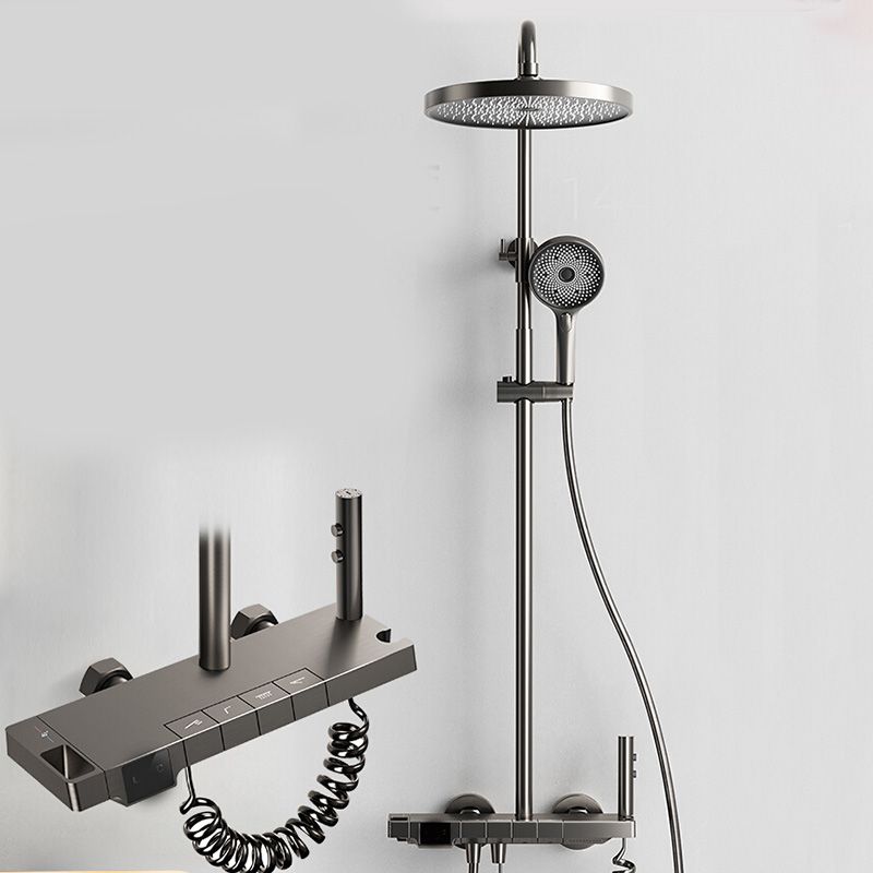 Modern Shower Head Combo Solid Color Slide Bar Included Tub and Shower Faucet Clearhalo 'Bathroom Remodel & Bathroom Fixtures' 'Home Improvement' 'home_improvement' 'home_improvement_shower_faucets' 'Shower Faucets & Systems' 'shower_faucets' 'Showers & Bathtubs Plumbing' 'Showers & Bathtubs' 1200x1200_2dc790ce-7742-4ef5-8217-da6617c084fe