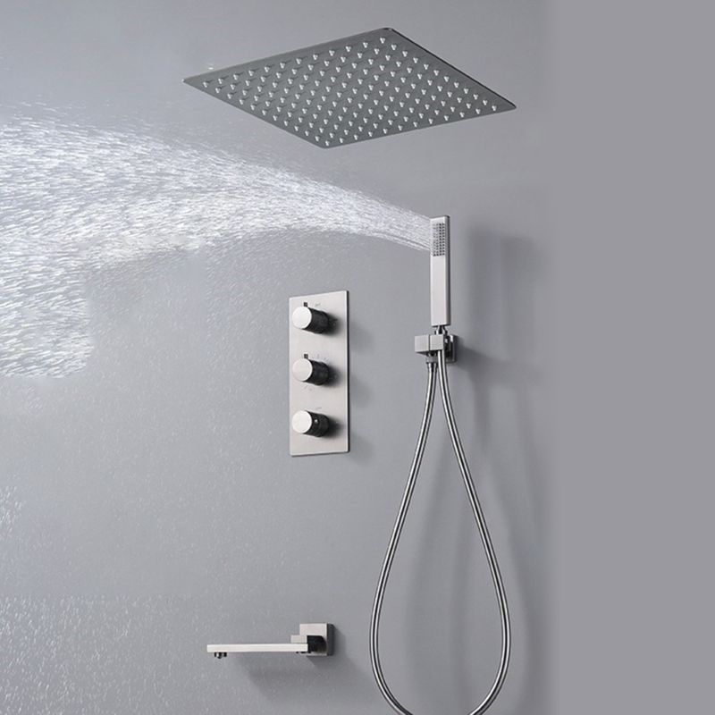 Modern Shower System Ceiling Mounted Square Dual Shower Head Shower Set Clearhalo 'Bathroom Remodel & Bathroom Fixtures' 'Home Improvement' 'home_improvement' 'home_improvement_shower_faucets' 'Shower Faucets & Systems' 'shower_faucets' 'Showers & Bathtubs Plumbing' 'Showers & Bathtubs' 1200x1200_2dec5f05-d373-45d5-85b8-fa2dcfcb3365