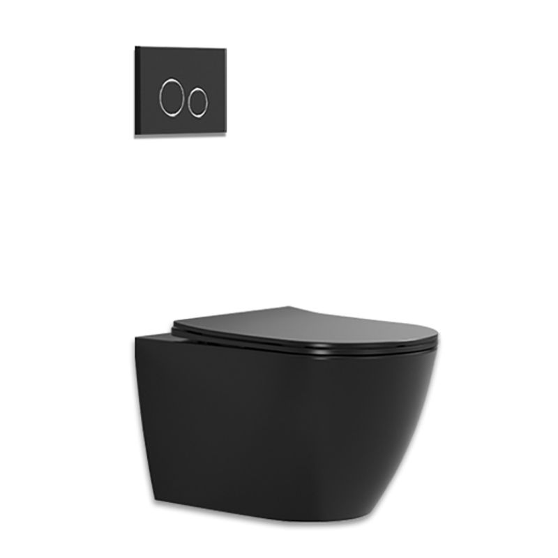 Contemporary Wall Hung Toilet Set Elongated Gloss Finish Ceramic Wall Mounted Bidet Clearhalo 'Bathroom Remodel & Bathroom Fixtures' 'Bidets' 'Home Improvement' 'home_improvement' 'home_improvement_bidets' 'Toilets & Bidets' 1200x1200_2e0b6b40-a81e-400e-b90e-df4536cd588a