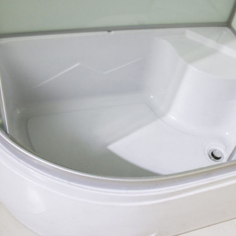 Corner Round Tub & Shower Kit Double Sliding Semi-Frameless Tub & Shower Kit Clearhalo 'Bathroom Remodel & Bathroom Fixtures' 'Home Improvement' 'home_improvement' 'home_improvement_shower_stalls_enclosures' 'Shower Stalls & Enclosures' 'shower_stalls_enclosures' 'Showers & Bathtubs' 1200x1200_2e0fbea7-c574-4ce2-b495-4bfc526dffa8