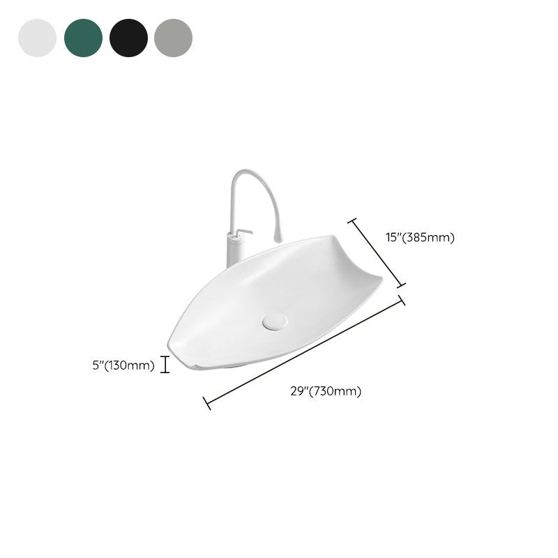 Modern Bathroom Sink Porcelain Specialty Vessel Bathroom Sink with Pop-Up Drain Clearhalo 'Bathroom Remodel & Bathroom Fixtures' 'Bathroom Sinks & Faucet Components' 'Bathroom Sinks' 'bathroom_sink' 'Home Improvement' 'home_improvement' 'home_improvement_bathroom_sink' 1200x1200_2e0fe806-39e1-4bcf-ade0-783648f6bd28