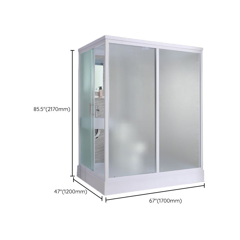 Framed Corner Shower Enclosure Rectangle Shower Enclosure with Faucet Included Clearhalo 'Bathroom Remodel & Bathroom Fixtures' 'Home Improvement' 'home_improvement' 'home_improvement_shower_stalls_enclosures' 'Shower Stalls & Enclosures' 'shower_stalls_enclosures' 'Showers & Bathtubs' 1200x1200_2e19540c-0449-4121-8e73-ca1af60d17e6