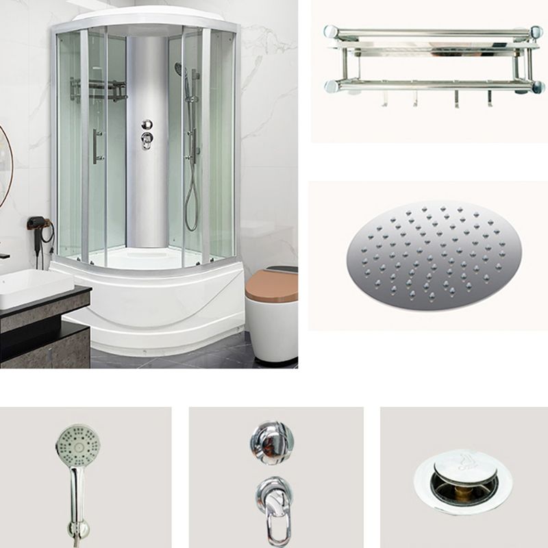 Round Tub & Shower Kit Double Sliding Tempered Glass Tub & Shower Kit Clearhalo 'Bathroom Remodel & Bathroom Fixtures' 'Home Improvement' 'home_improvement' 'home_improvement_shower_stalls_enclosures' 'Shower Stalls & Enclosures' 'shower_stalls_enclosures' 'Showers & Bathtubs' 1200x1200_2e1bfe92-b627-4bfb-84fa-eae98126a6f8