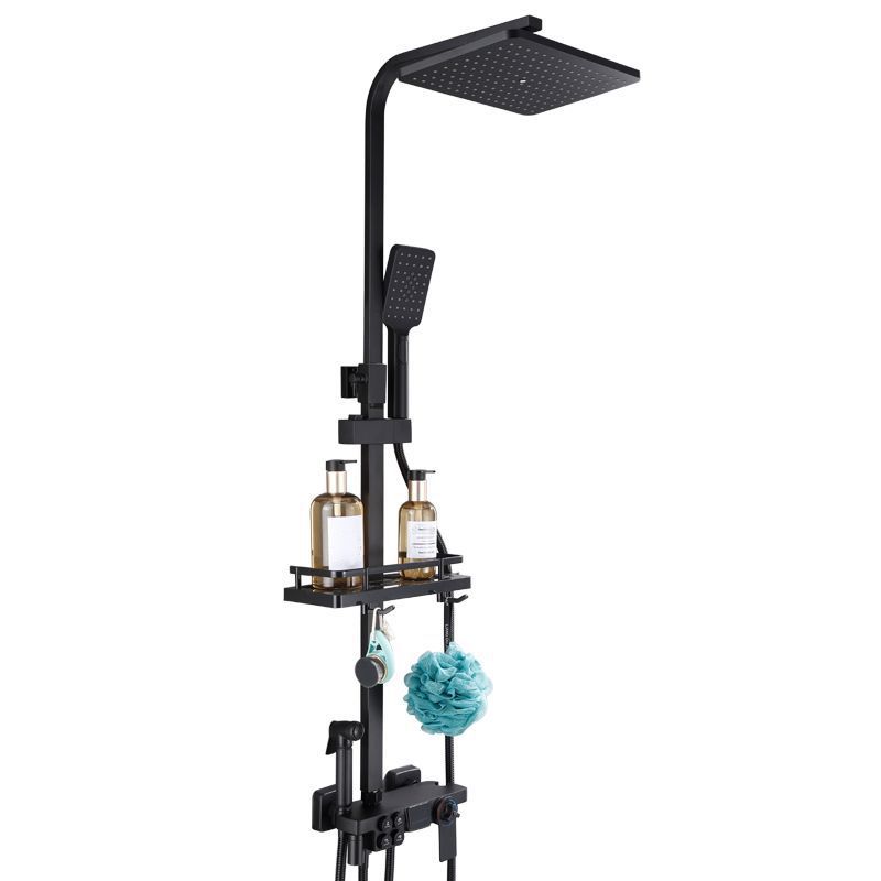 Contemporary Copper Shower System Wall Mounted Shower System with Hand Shower Clearhalo 'Bathroom Remodel & Bathroom Fixtures' 'Home Improvement' 'home_improvement' 'home_improvement_shower_faucets' 'Shower Faucets & Systems' 'shower_faucets' 'Showers & Bathtubs Plumbing' 'Showers & Bathtubs' 1200x1200_2e241041-9ac7-42d7-9d8f-33b74f516ce7