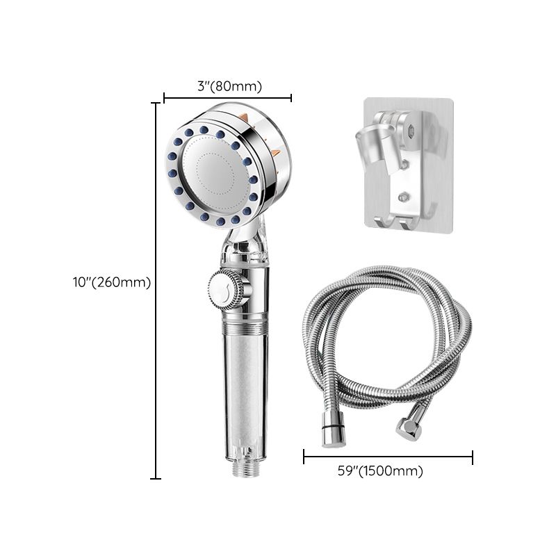 Contemporary Handheld Supercharged Shower Head Round Turbo Spray Head Clearhalo 'Bathroom Remodel & Bathroom Fixtures' 'Home Improvement' 'home_improvement' 'home_improvement_shower_heads' 'Shower Heads' 'shower_heads' 'Showers & Bathtubs Plumbing' 'Showers & Bathtubs' 1200x1200_2e268d7b-faab-493d-a487-3ef13ceefb7c