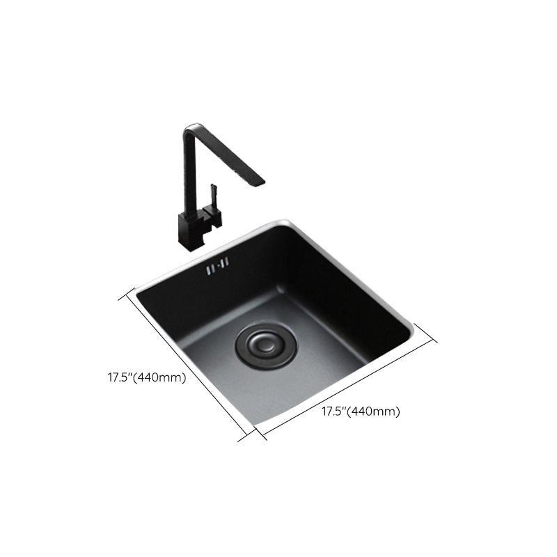 Black Stainless Steel Sink Single Bowl Undermount Sink with Basket Strainer Clearhalo 'Home Improvement' 'home_improvement' 'home_improvement_kitchen_sinks' 'Kitchen Remodel & Kitchen Fixtures' 'Kitchen Sinks & Faucet Components' 'Kitchen Sinks' 'kitchen_sinks' 1200x1200_2e27f25e-43ce-4092-ad0d-af3a0bf1e982