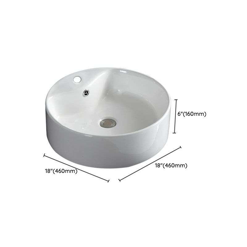 Rectangular and Round Vessel Sink in white with No Craftsmanship Basin Sink Clearhalo 'Bathroom Remodel & Bathroom Fixtures' 'Bathroom Sinks & Faucet Components' 'Bathroom Sinks' 'bathroom_sink' 'Home Improvement' 'home_improvement' 'home_improvement_bathroom_sink' 1200x1200_2e3e2e1e-1b92-4867-8713-3e451bb0c825