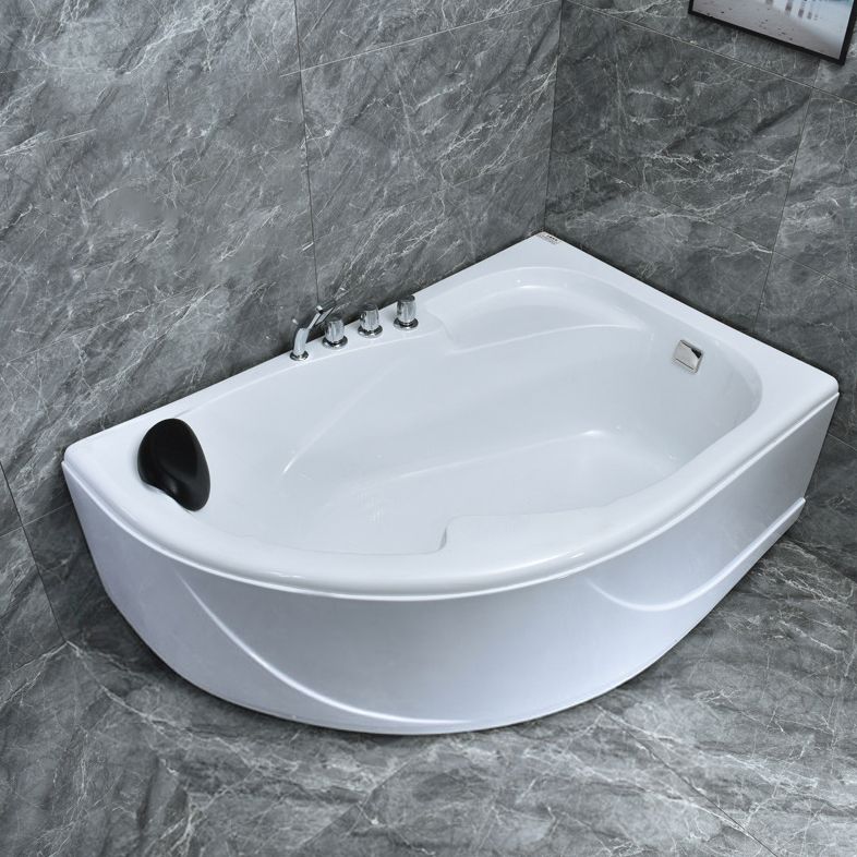 Corner Soaking Acrylic Bathtub Antique Finish Back to Wall Bath Tub Clearhalo 'Bathroom Remodel & Bathroom Fixtures' 'Bathtubs' 'Home Improvement' 'home_improvement' 'home_improvement_bathtubs' 'Showers & Bathtubs' 1200x1200_2e44ac44-9725-4434-9abf-45b728749a34