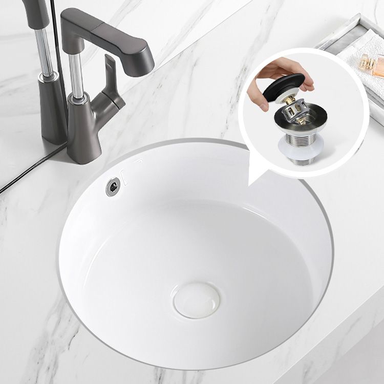 Modern Vessel Lavatory Sink Round Porcelain with Overflow Undermount Bathroom Sink Clearhalo 'Bathroom Remodel & Bathroom Fixtures' 'Bathroom Sinks & Faucet Components' 'Bathroom Sinks' 'bathroom_sink' 'Home Improvement' 'home_improvement' 'home_improvement_bathroom_sink' 1200x1200_2e4b11ef-90a2-4e38-823b-c1bcd12f40d6