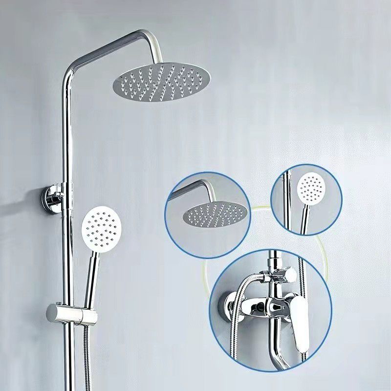 Modern Shower Set Brass Slide Bar Included Adjustable Shower Head Shower Combo Clearhalo 'Bathroom Remodel & Bathroom Fixtures' 'Home Improvement' 'home_improvement' 'home_improvement_shower_faucets' 'Shower Faucets & Systems' 'shower_faucets' 'Showers & Bathtubs Plumbing' 'Showers & Bathtubs' 1200x1200_2e5f541f-2847-4a61-bc06-0c14dcf4cd2a