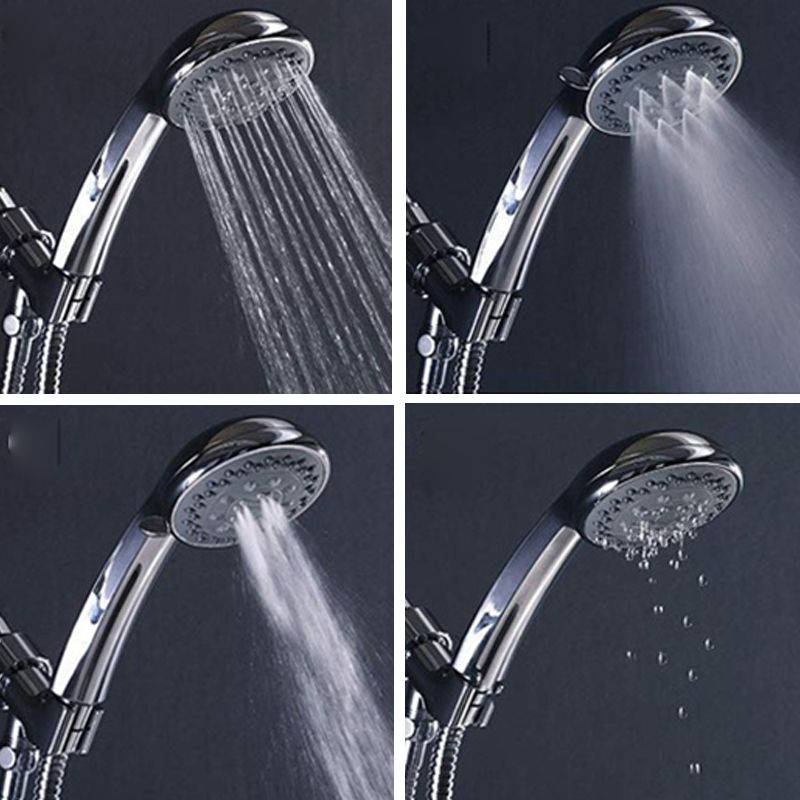 Round Handheld Shower Head in Silver Leak Resistant Wall-Mount Showerhead Clearhalo 'Bathroom Remodel & Bathroom Fixtures' 'Home Improvement' 'home_improvement' 'home_improvement_shower_heads' 'Shower Heads' 'shower_heads' 'Showers & Bathtubs Plumbing' 'Showers & Bathtubs' 1200x1200_2e606509-73e1-4fab-895a-08f594cedc3b