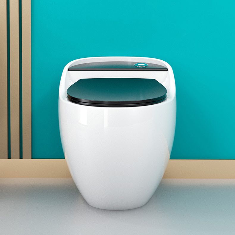1-Piece Round Flush Toilet 0.8/1.28 GPF Ceramic Toilet Bowl for Bathroom Clearhalo 'Bathroom Remodel & Bathroom Fixtures' 'Home Improvement' 'home_improvement' 'home_improvement_toilets' 'Toilets & Bidets' 'Toilets' 1200x1200_2e6297e0-9a16-4b66-b9c0-a165e999a12e