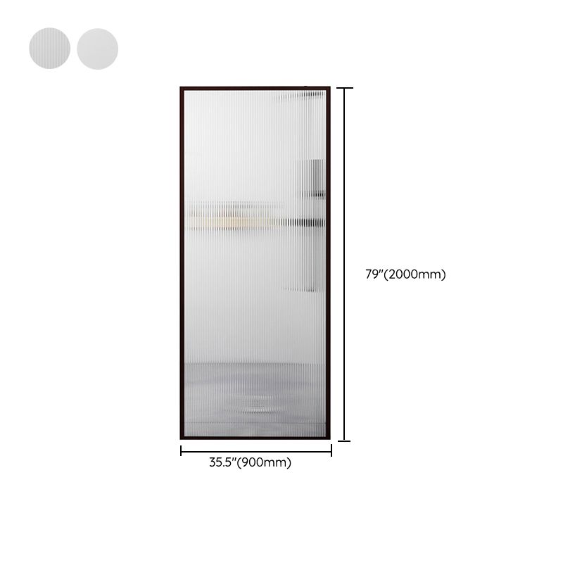 Fixed Black Shower Screen Full Frame Half Partition Shower Door Clearhalo 'Bathroom Remodel & Bathroom Fixtures' 'Home Improvement' 'home_improvement' 'home_improvement_shower_tub_doors' 'Shower and Tub Doors' 'shower_tub_doors' 'Showers & Bathtubs' 1200x1200_2e70449a-b459-4e99-bbe3-0d58fc978a7f