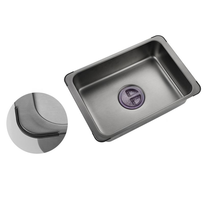 Contemporary Kitchen Sink Stainless Steel Friction Resistant Kitchen Sink with Faucet Clearhalo 'Home Improvement' 'home_improvement' 'home_improvement_kitchen_sinks' 'Kitchen Remodel & Kitchen Fixtures' 'Kitchen Sinks & Faucet Components' 'Kitchen Sinks' 'kitchen_sinks' 1200x1200_2e70d96f-9eff-4096-a1f5-2f1739cb3d49