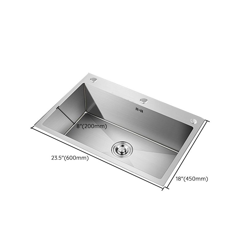Modern Kitchen Bar Sink Stainless Steel with Basket Strainer Workstation Clearhalo 'Home Improvement' 'home_improvement' 'home_improvement_kitchen_sinks' 'Kitchen Remodel & Kitchen Fixtures' 'Kitchen Sinks & Faucet Components' 'Kitchen Sinks' 'kitchen_sinks' 1200x1200_2e74250f-1c9a-421f-842a-d3b7c705e737