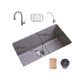Modern Kitchen Sink Rectangular Grey Faucet Pull-out Anti-spill Sink Clearhalo 'Home Improvement' 'home_improvement' 'home_improvement_kitchen_sinks' 'Kitchen Remodel & Kitchen Fixtures' 'Kitchen Sinks & Faucet Components' 'Kitchen Sinks' 'kitchen_sinks' 1200x1200_2e7936d9-354d-4338-9582-41c534408148