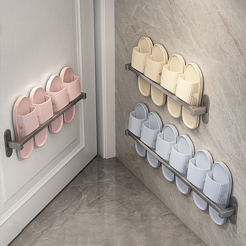 Grey Bathroom Accessory Set Modern 1/2 - Piece Bath Shelf Anti-rust Clearhalo 'Bathroom Hardware Sets' 'Bathroom Hardware' 'Bathroom Remodel & Bathroom Fixtures' 'bathroom_hardware_sets' 'Home Improvement' 'home_improvement' 'home_improvement_bathroom_hardware_sets' 1200x1200_2e8bc467-9fa4-4036-8615-4ae3eb52695f