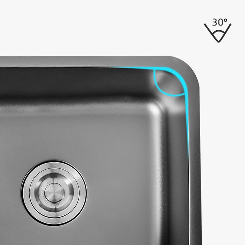 Contemporary Style Kitchen Sink Stainless Steel Dirt Resistant 1 Holes Kitchen Sink Clearhalo 'Home Improvement' 'home_improvement' 'home_improvement_kitchen_sinks' 'Kitchen Remodel & Kitchen Fixtures' 'Kitchen Sinks & Faucet Components' 'Kitchen Sinks' 'kitchen_sinks' 1200x1200_2e8ff7a8-4f9a-43df-8d06-0178ea81a3da