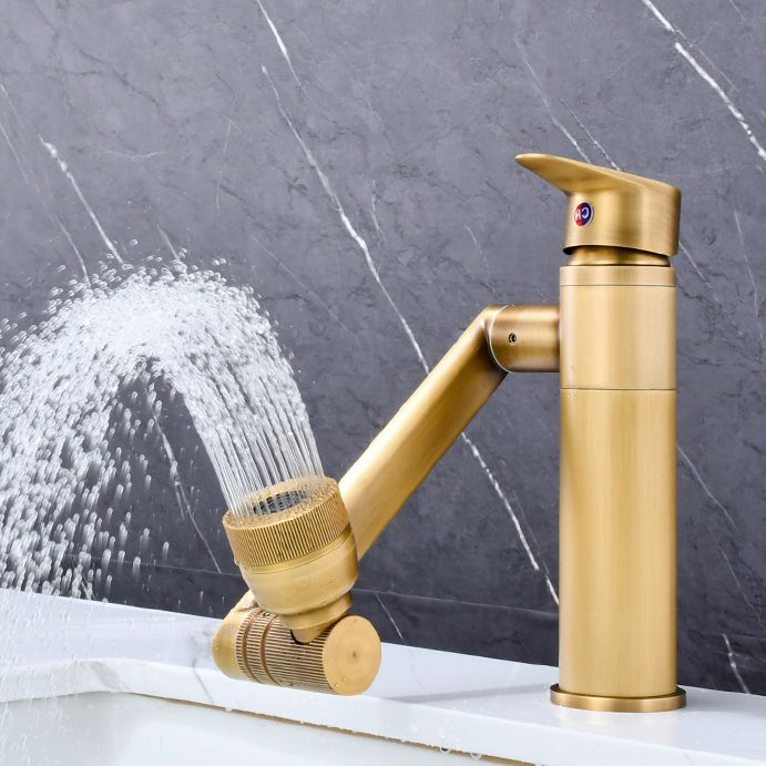 Luxury Vessel Faucet Swivel Spout High-Arc Single Handle Vessel Faucet Clearhalo 'Bathroom Remodel & Bathroom Fixtures' 'Bathroom Sink Faucets' 'Bathroom Sinks & Faucet Components' 'bathroom_sink_faucets' 'Home Improvement' 'home_improvement' 'home_improvement_bathroom_sink_faucets' 1200x1200_2e920964-806e-4509-9009-0b54315bcac1