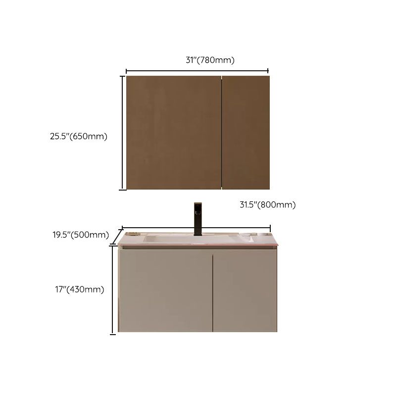 White Wall Mounted Standard Single-Sink Wood Bathroom Vanity Set Clearhalo 'Bathroom Remodel & Bathroom Fixtures' 'Bathroom Vanities' 'bathroom_vanities' 'Home Improvement' 'home_improvement' 'home_improvement_bathroom_vanities' 1200x1200_2e96bc8a-4bb7-495d-9c42-2aab32c65ecc